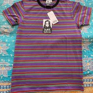 X-girl striped tee shirt